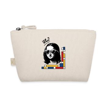 Mona Lisa mit Mondrian-Brille - Bio-Täschchen - Natur - Vorne