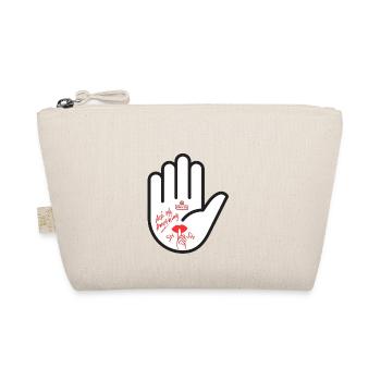 Frag mich nichts. Hand, pssst. - Bio-Täschchen - Natur - Vorne