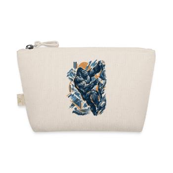 Abstrakt Gorilla Bouldern – Modernes Design - Bio-Täschchen - Natur - Vorne