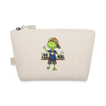 Frosch DJ Beats und  Musik - Bio-Täschchen - Natur - Vorne