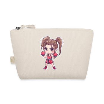 Kleine Kickboxerin Anime Look - Bio-Täschchen - Natur - Vorne