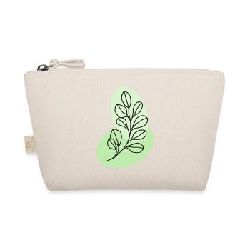 Botanische Eukalyptusblattlinie in Pastell - Bio-Täschchen - Natur - Vorne