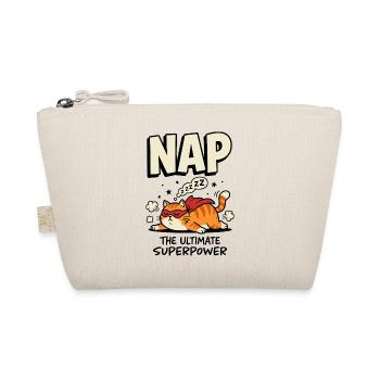 Schlafende Superhelden-Katze – Nap Superpower - Bio-Täschchen - Natur - Vorne