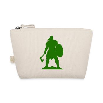 Wikinger Krieger Silhouette - Bio-Täschchen - Natur - Vorne