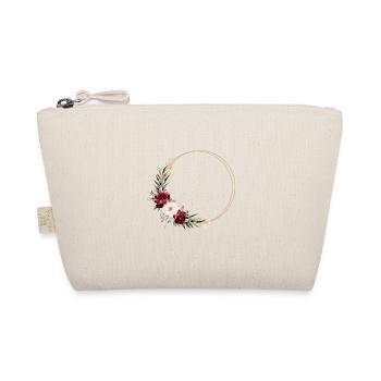 Rot, Beige, Gold, Kreis, Blumen personalisierbar - Bio-Täschchen - Natur - Vorne