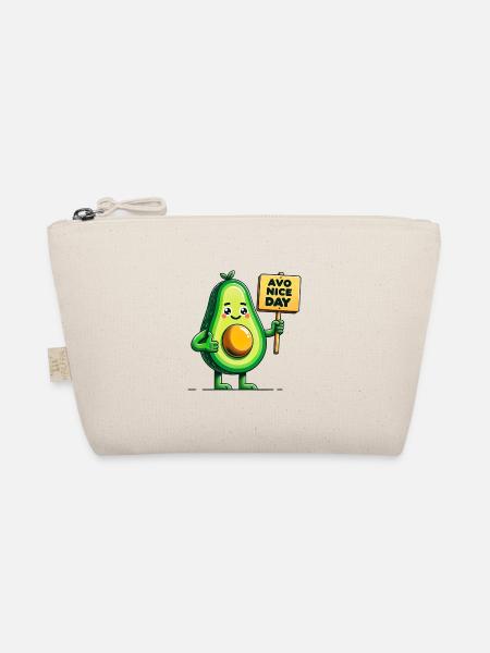Fröhliche Avocado mit positiver Botschaft Zeichen - Bio-Täschchen - Natur