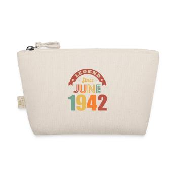 Anniversary 80 years legend born in June 1942 - Organic Pouch - nature - Front