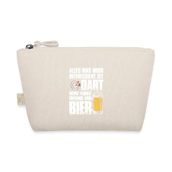 Dart und Bier Dartspieler Darts - Bio-Täschchen - Natur - Vorne