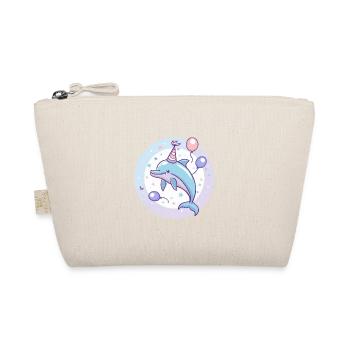 Dolphin Birthday Baby - Organic Pouch - nature - Front