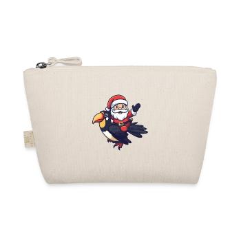 Toucan Bird Santa Claus - Organic Pouch - nature - Front
