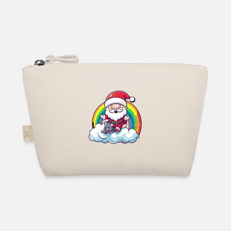 Mouse Santa Claus Rainbow Organic Pouch
