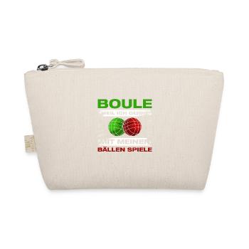 Mit meinen Bällen Petanque Boule Boulespieler - Bio-Täschchen - Natur - Vorne