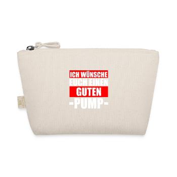 Guten Pump Bodybuilding Bodybuilder Gym Kraftsport - Bio-Täschchen - Natur - Vorne