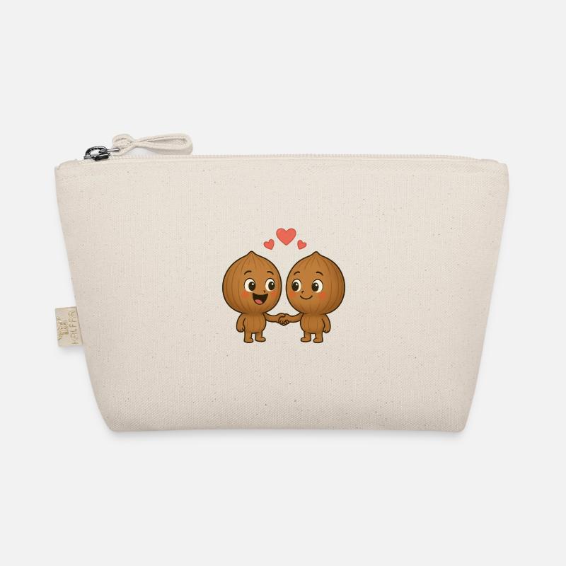 Cute walnuts with hearts Organic Pouch