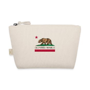 California Pixel Bear - Bio-Täschchen - Natur - Vorne
