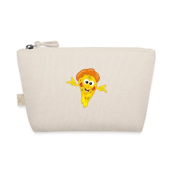 Funny cartoon slice of pizza - Organic Pouch - nature - Front