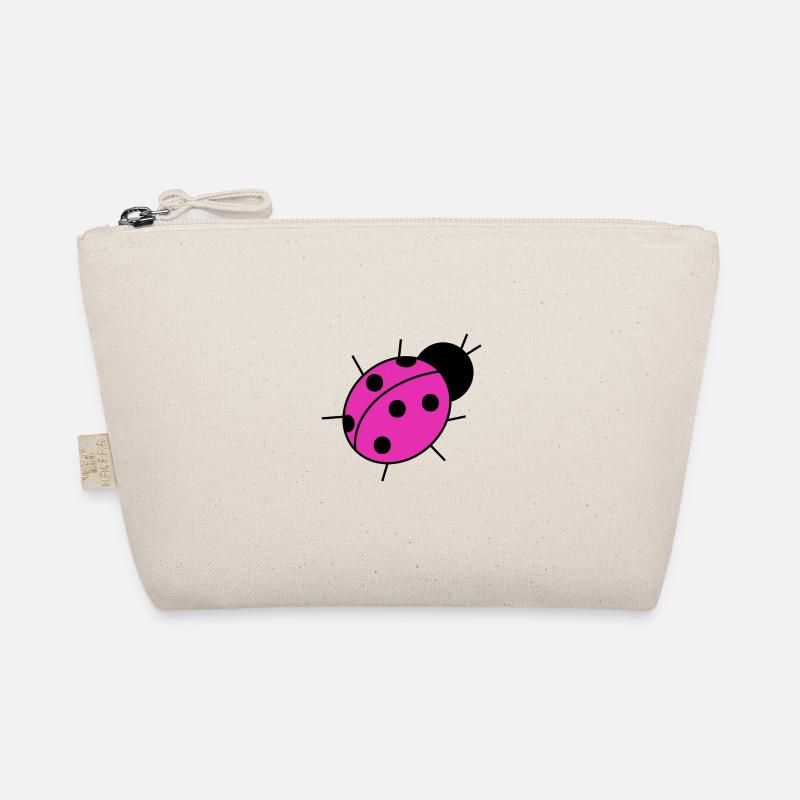 Marienkäfer Pink - Bio-Täschchen - Natur