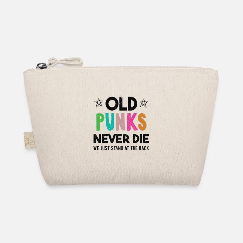 Old Punks Never Die 80's 90's Retro Punk Gift Organic Pouch