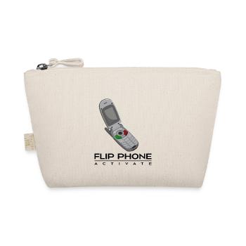 Flip Phone Activate Vintage & retro Old Flip Phone - Organic Pouch - nature - Front