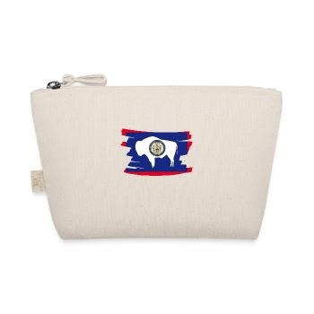 Wyoming USA - Flag - brush horizontal - Organic Pouch - nature - Front