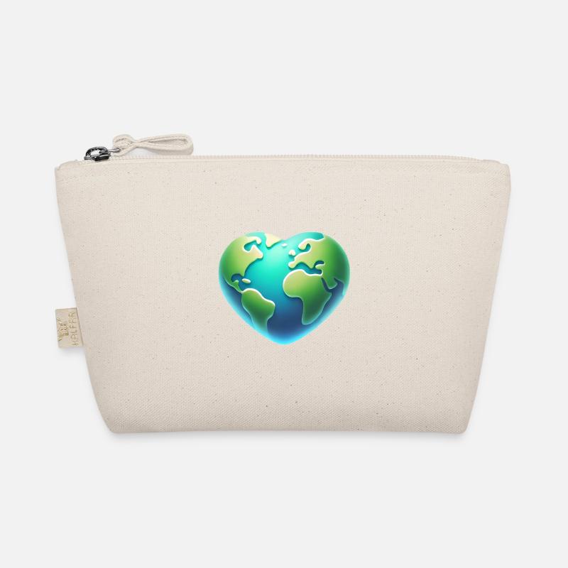 HeartShaped Earth Eco Design Organic Pouch