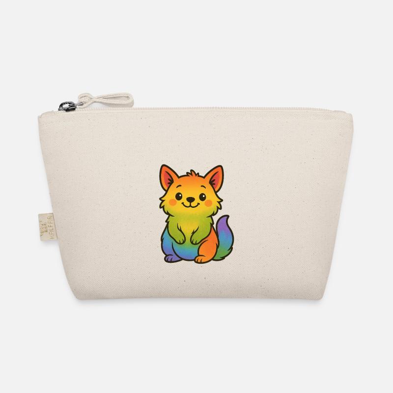 Bunter Regenbogen Fuchs Bio-Täschchen