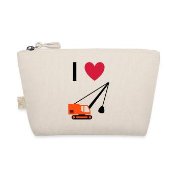★ Design colors can be changed ★ I love dragline excavators - Organic Pouch - nature - Front