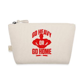 go heavy or go home gym - Organic Pouch - nature - Front