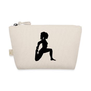 fitness frau silhouette - Bio-Täschchen - Natur - Vorne