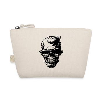 Skull Sunglasses Skeleton Skirt - Organic Pouch - nature - Front