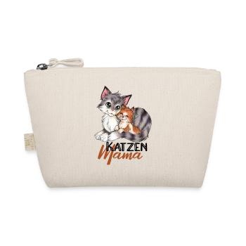 Niedliche Katze Mama mit Kitten Muttertag Geschenk - Bio-Täschchen - Natur - Vorne