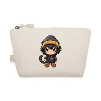 Monkey Winter Animal Cute Comic - Organic Pouch - nature - Front