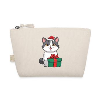 Cute cat celebrating Christmas. - Organic Pouch - nature - Front