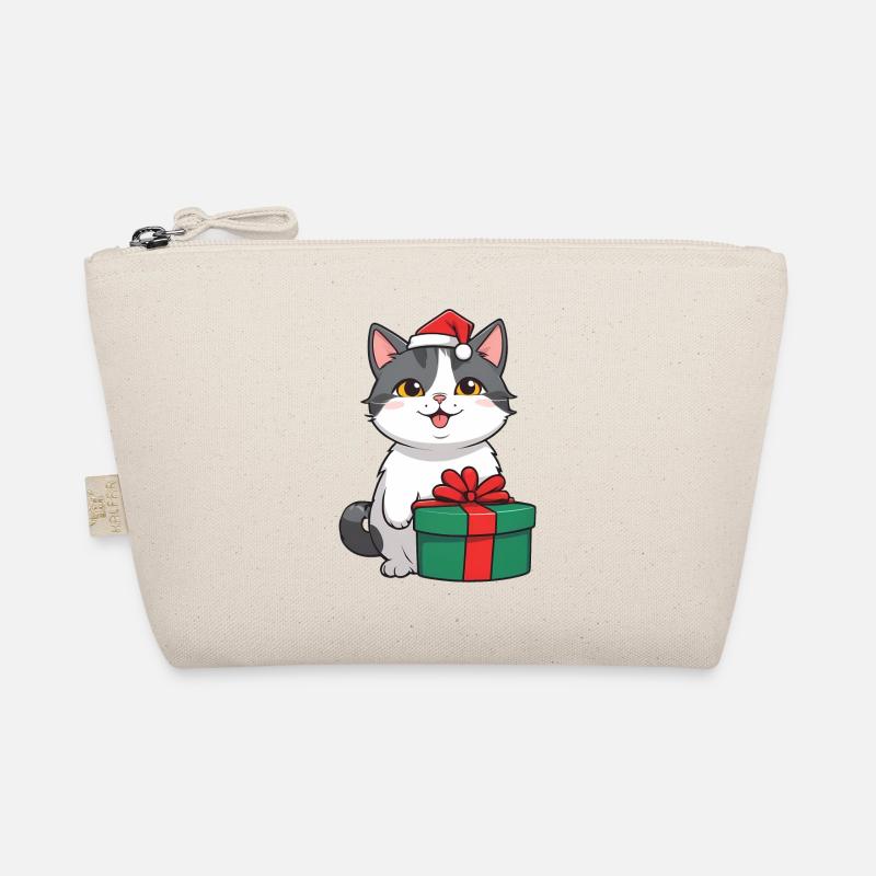 Chat mignon célébrant Noël. Trousse biologique