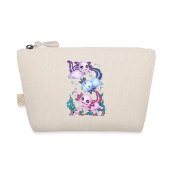 Niedlich Axolotl Unterwasser Geschenk Schwimmen - Bio-Täschchen - Natur - Vorne
