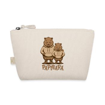 Papibara Papi Capybara Vater Lustig Papa Vatertag - Bio-Täschchen - Natur - Vorne