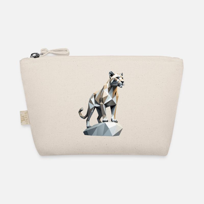 Mountain Lion - Mignon chat Low Poly Trousse biologique