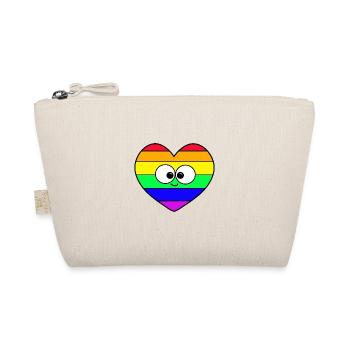 Rainbow Heart - Organic Pouch - nature - Front