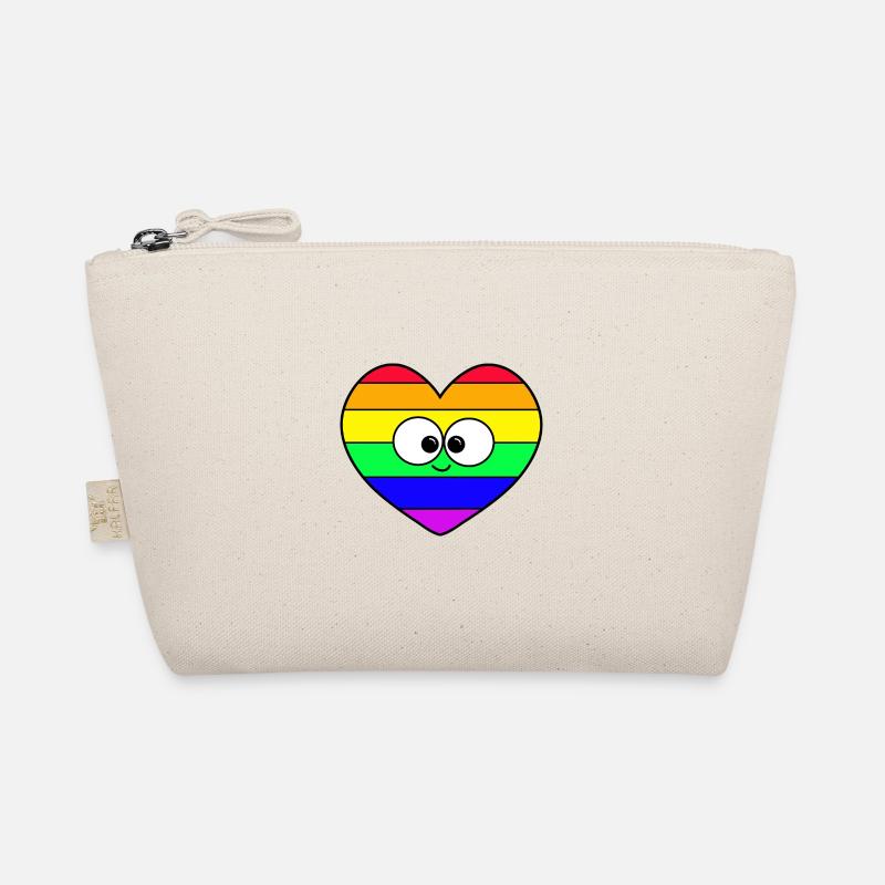 Rainbow Heart Organic Pouch