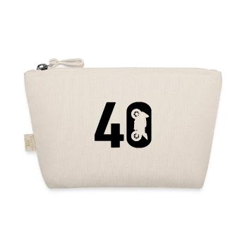 40 Biker Motorcycle 40 - Organic Pouch - nature - Front