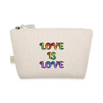 Regenbogen-Liebe ist Liebe - Bio-Täschchen - Natur - Vorne