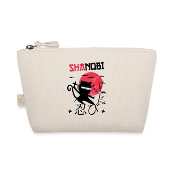 Funny Cat, Shanobi Funny Ninja Shinobi Cat - Organic Pouch - nature - Front