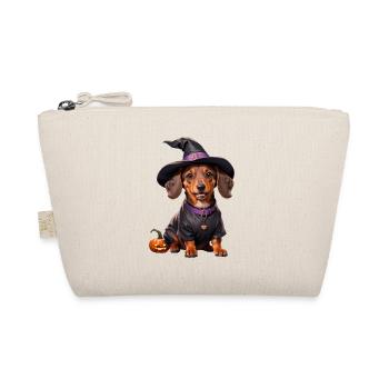 Sorcière teckel avec chapeau de sorcière Halloween Teckel - Trousse biologique - nature - Devant