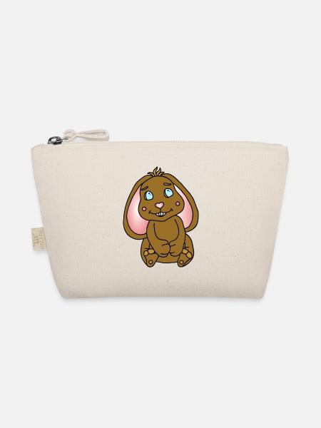Süßer Hase mit Schlappohren - Bio-Täschchen - Natur - Vorne