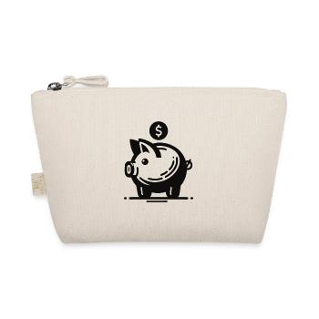 Lustiges Sparschwein – Geld sparen mit Humor - Bio-Täschchen - Natur - Vorne