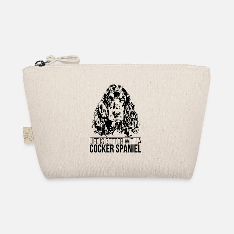 COCKER SPANIEL life is better Hundespruch Wilsigns Organic Pouch