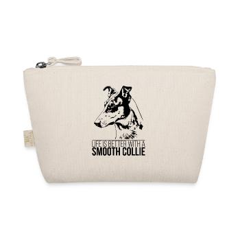 SMOOTH COLLIE life is better Dog Saying Dogs - Organic Pouch - nature - Front