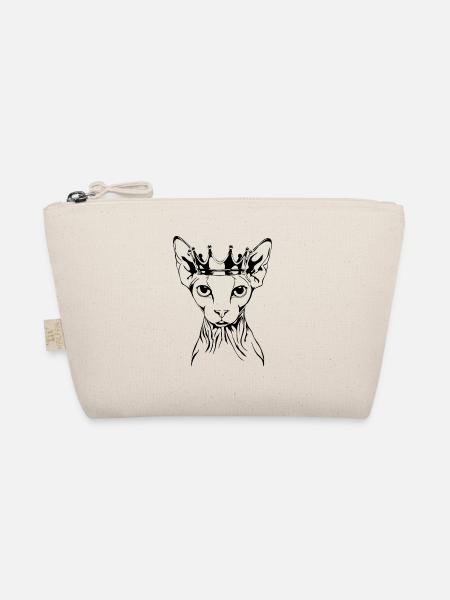 SPHYNX Katze Krone Katzen Rassekatze Wilsigns - Bio-Täschchen - Natur - Vorne