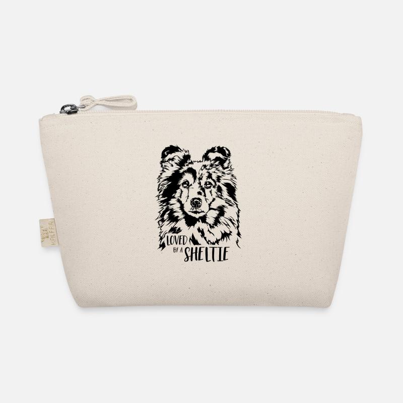 Loved by a Sheltie Hunde Shetland Sheepdog Hunde - Bio-Täschchen - Natur