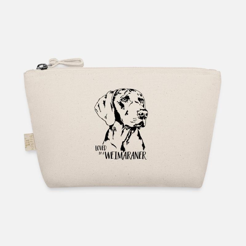 Loved by a Weimaraner Hundespruch Hunde Wilsigns - Bio-Täschchen - Natur